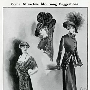 Attractive black mourning clothing 1910