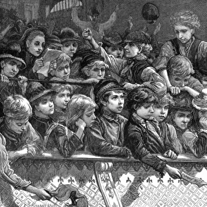 Audience of children at a London Music Hall, 1882