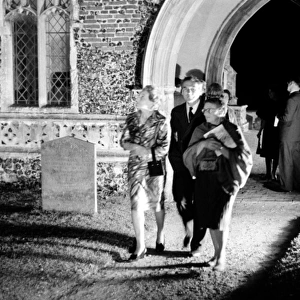 Audience leaving Aldeburgh Festival concert 1961