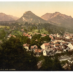 Aussee (i. e. Bad Aussee), general view, Styria, Austro-Hung