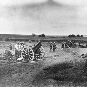 Australian artillery near Hamel, France, WW1