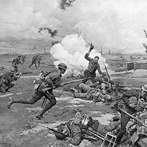 Australian troops counter-attack at Amiens, WW1