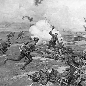 Australian troops counter-attack at Amiens, WW1