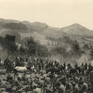 Austrian army encampment, Serbia, WW1