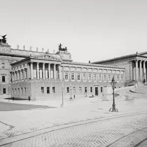 The Austrian Parliament Building Vienna Austria