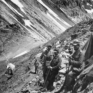 Austrian troops in the Dolomites, WW1