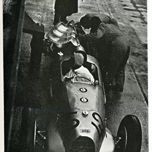 Auto-Union at a pitstop on Avus track, Berlin, Germany