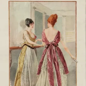 Robes de Soiree 1916 Evening Gown Print. Art Prints, Posters & Puzzles from  Mary Evans