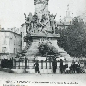 Avignon, France - Monument commemorating the centennial of the annexation of Avignon