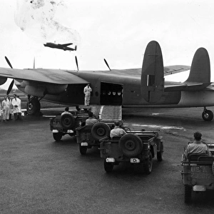 Avro 685 York CMk1 about to be loaded with jeeps