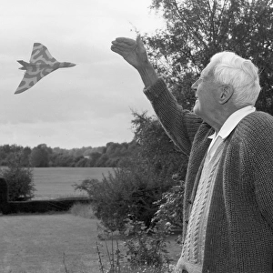 An Avro Vulcan B2 gives a birthday salute to Barnes Wallace