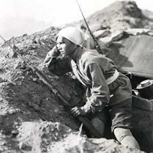 Azeri girl, defence of Baku, Azerbaijan, WW1