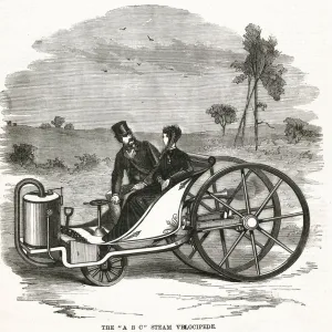 A B C propelled by steam velocipede 1869