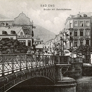 Bad Ems - Bridge and Bahnhofstrasse (Railway Station Street)
