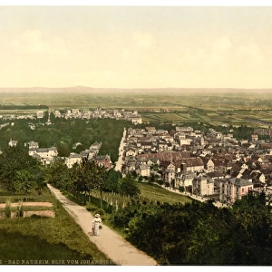 Bad Neuheim (i. e. Bad Nauheim), from Johannisberg, Hesse-Na