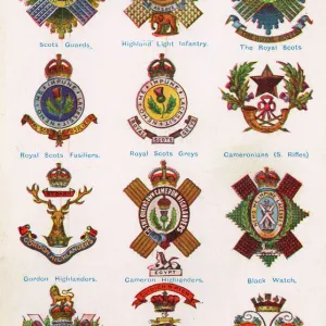 Badges of Scottish Regiments - World War One