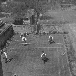 Badminton doubles viewed from Lansdowne roof