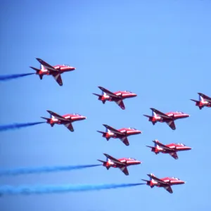 BAe Systems Hawks RAF Red Arrows Tornado formation