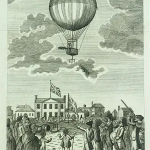 Balloon ascent of Lunardi, Artillery Ground Balloon ascent of Lunardi, Artillery Ground