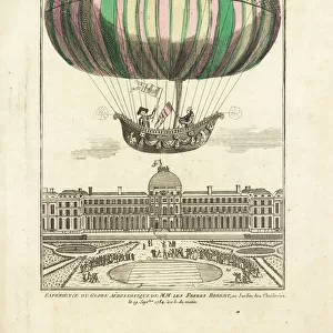 Balloon ascent from Tuileries Gardens, Paris