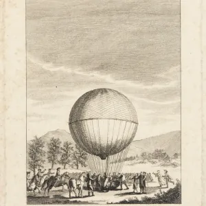 Balloon descent, Prairie de Nesle, France Balloon descent, Prairie de Nesle, France