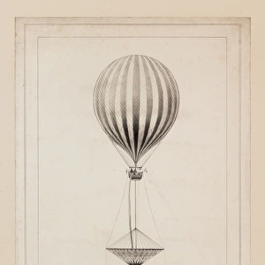 Balloon with parachute, tragic accident of Mr Cocking