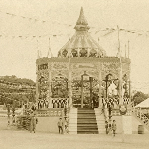 Bandstand decorated for 1911 Coronation, Gibraltar