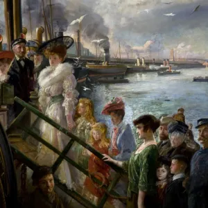 Bangor Boat Right-hand Panel of Triptych shipbuilding in