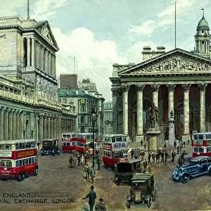 Bank of England and Royal Exchange, City of London