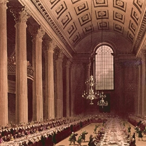 Banquet scene in the Egyptian Hall at Mansion House