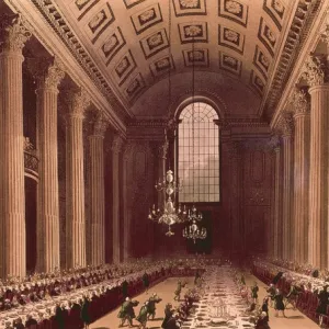 Banquet scene in the Egyptian Hall at Mansion House