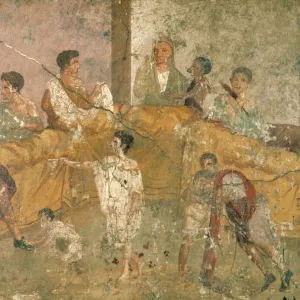 Banquet Scene Mural Pompeii