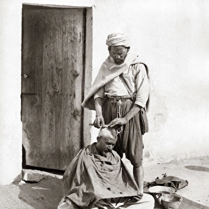 Barber, Algerian Sahara, circa 1890