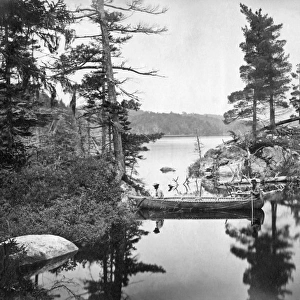 Bark Canoe, Lake Commandeau, Quebec
