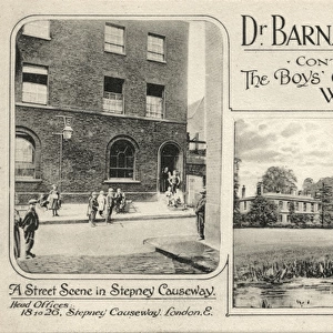 Barnardos Contrast Card advertising new Woodford Bridge H