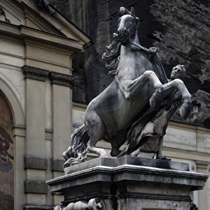 Baroque Art. The Horse Tamer. Sculpture by Michael Bernhard