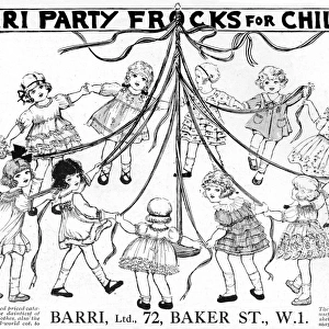 Barri advertisement, party frocks for children, WW1