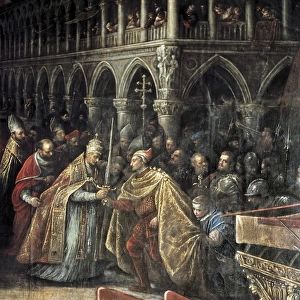 BASSANO, Francesco (1540-1592). Meeting of Pope