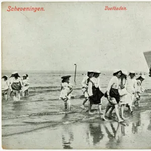 Bathers and Bathing Machines at Scheveningen, The Hague