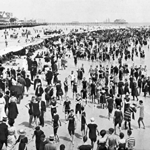 Bathing on the beach at Atlantic City, New Jersey, 1903