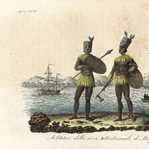 Battle costume of the natives of Dalagoa Bay