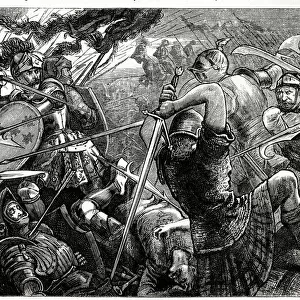 The Battle of Flodden, Northumberland, between England and Scotland, 9 September 1513