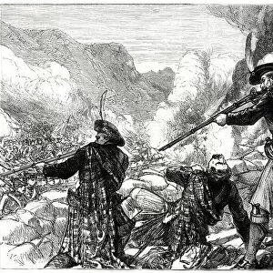 The Battle of Glen Shiel, a narrow pass in the north-west Highlands of Scotland