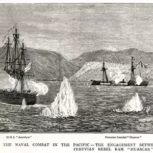 The Battle of Pacocha - The British Attack Peruvian Ship