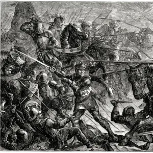 The Battle of Towton, West Riding of Yorkshire, fought in a snowstorm on 29 March 1461