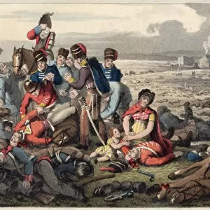 The battle of Waterloo-depiction after Walter Scotts poem