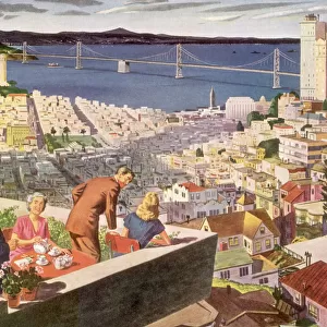 Bay Bridge Terrace View. San Francisco. Date: 1947