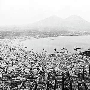 Bay of Naples and Vesuvius, Italy, Victorian period