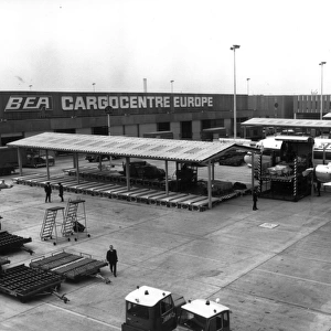 BEA Vickers Merchantman outside the BEA Cargocentre