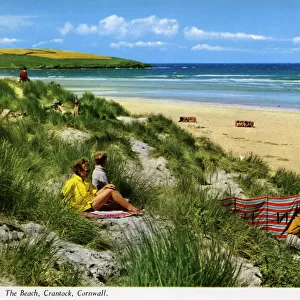 The Beach, Crantock, Cornwall. Date: circa 1960s